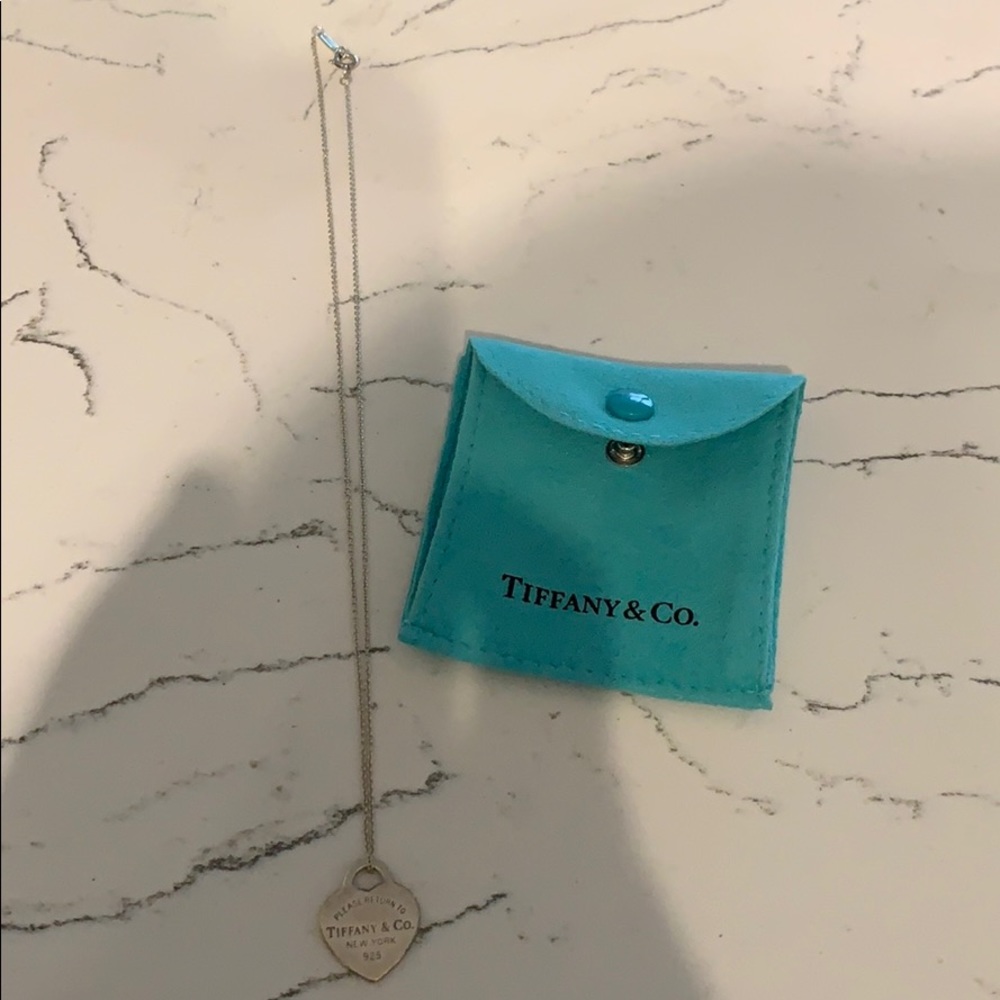 Tiffany heart pendant necklace with pouch